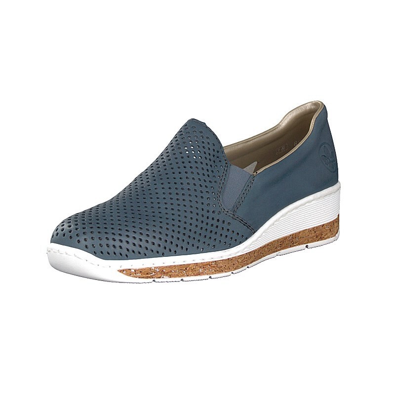 Damske Slip On Rieker 59776-10, Modre